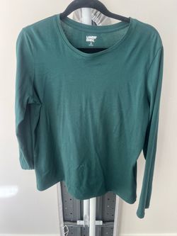 Lands' End Green Long Sleeve Top, Size M