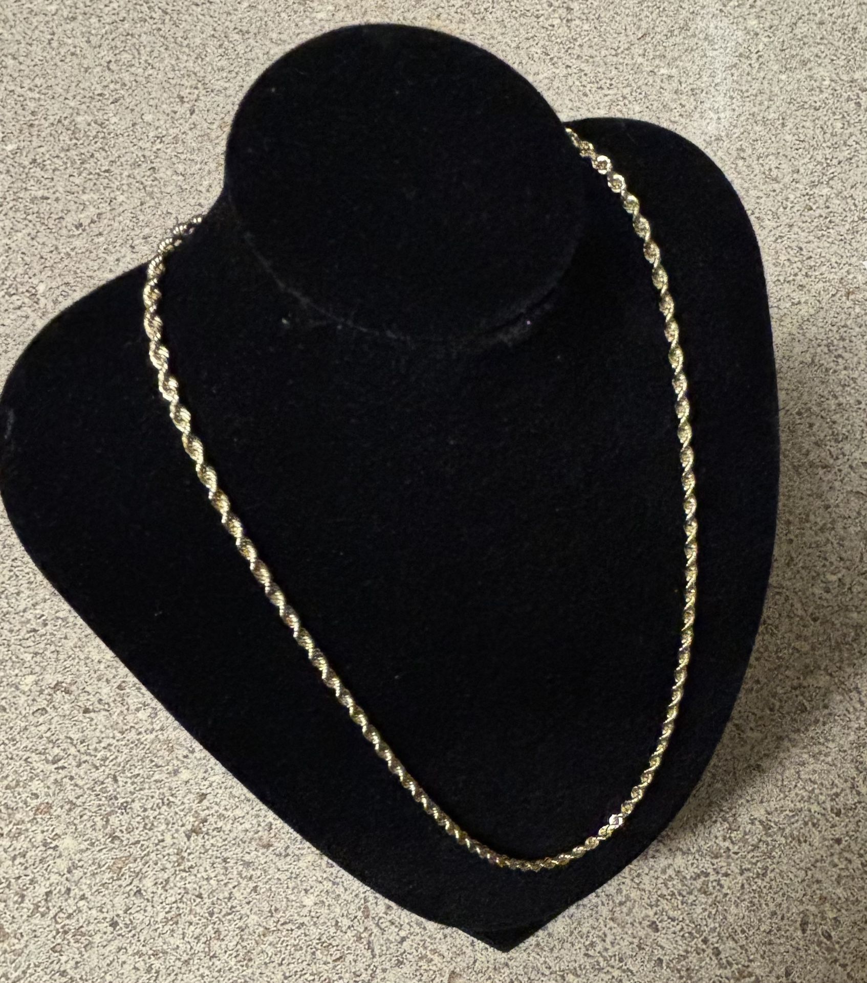 10k Solid 22” DC Rope Chain