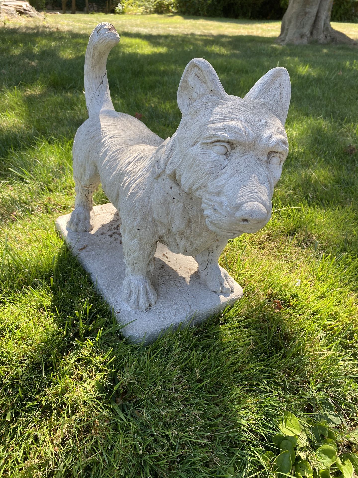 CEMENT/CONCRETE CAIRN TERRIER DOG YARD ART STATUE