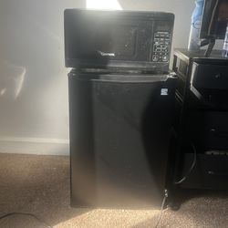 Mini fridge and microwave