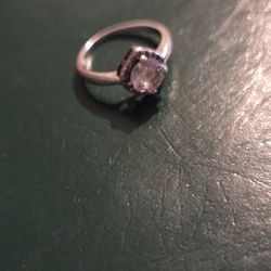 Silver Ring With Mossanite Stone