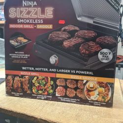 Ninja Griddle and Indoor Grill, 14’’, Electric Grill, For Steak, Burgers, Salmon, Veggies, and More, Pancake Griddle, Nonstick, Dishwasher Safe, 500F,