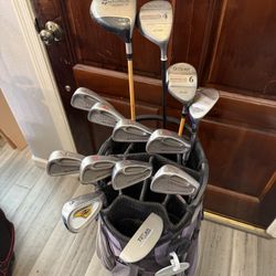 COMPLETE CHEAP BEGINNERS GOLF SET IRONS WOODS DRIVER HYBRID WEDGES PUTTER BAG