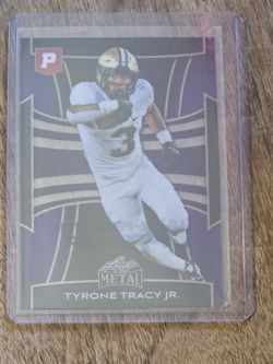 2025 Tyrone Tracy Jr. Rookie Leaf Metal 1/1 Pre-Production PROOF Card Mint