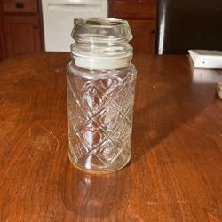 Vintage Smuckers 8 Inch Embossed Fruit Jelly Jar 