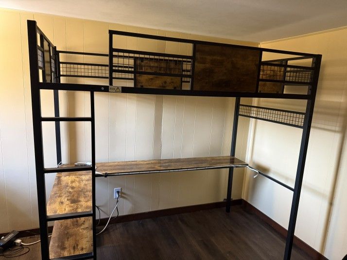 Bed With Desk Underneath