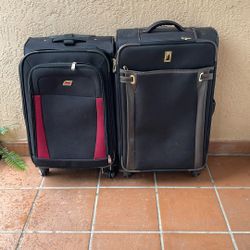 (2) Suitcases Maletas. $20 For Pair