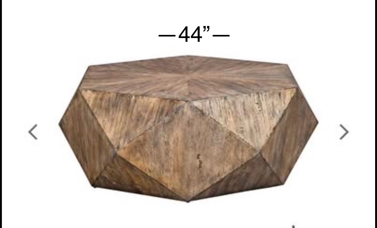 Octagon Wood Coffee Table