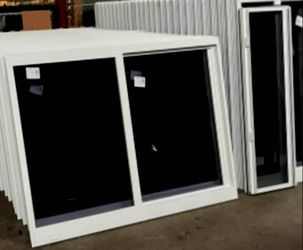 White Vinyl Sliding Windows