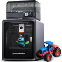 Anycubic Kobra S1 Combo 3D Printer, Multi-Color 3D Printer High Speed Max 600mm/s High Precision