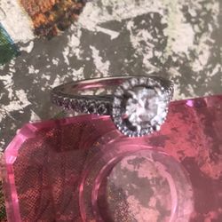 White Gold Halo Authentic Diamond Engagement Ring