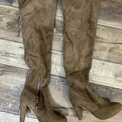 Tan Thigh High Boots