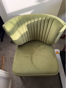 Velvet accent chair (sage green)