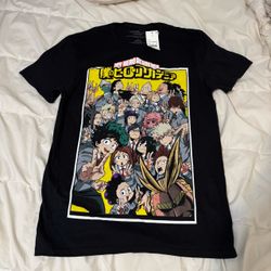 Men’s size Small NWT My Hero Academia black cotton t-shirt
