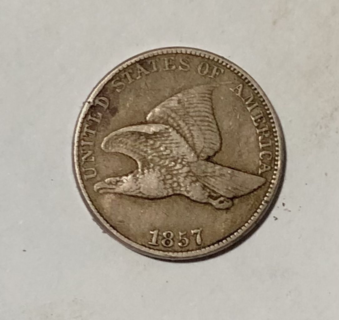 1857 Flying Eagle Cent Doubled Die Obverse