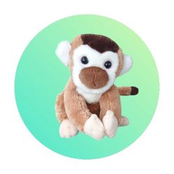 Wal-Mart Monkey Realistic Plush, Stuffed Animal, Plush Toy, Gifts for Kids, Plushie 6in