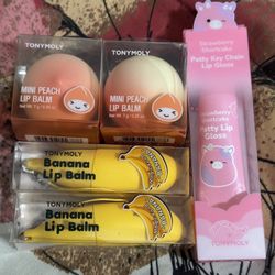 TONY MOLY Lip Balm Made In Korea with Keychain $10 each take 5 bonus free 1 Maybelline Lip Gloss