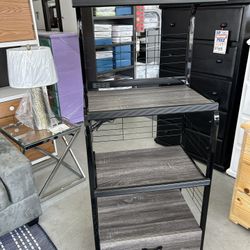 Microwave Rack With Power Outlet