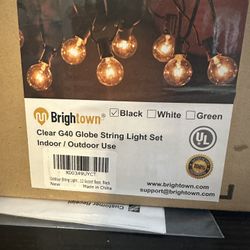 CLEAR G40 GLOBE STRING LIGHTS 