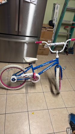 Huffy Sea Star Girls 20in Kids Bike Blue/White/Pink Coaster 1-Speed BMX