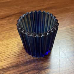 2 1/2 “ Blue Glass Votive Cup Candle Holder