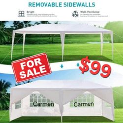 10x20 Canopy with 6 Sidewalls and Windows, Outdoor Instant Canopy Tent for Parties
