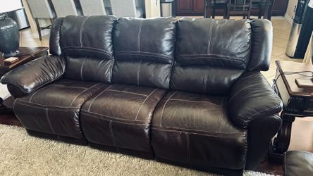 Dark Brown leather living room set