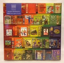 Rainbow Bookshelves Bodleian Libraries 1000 piece jigsaw puzzle children’s books