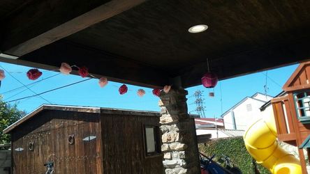 Pink party decorations