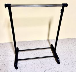 Adjustable Rolling Garment Clothes Rack