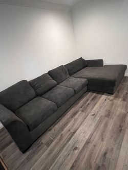 Grey Couch with XL Chaise