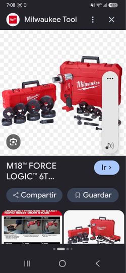 Forcelogic  M18 Forcelogic  6T. Knockout tool 1/2  -4 (tool W/ punches & Dies only