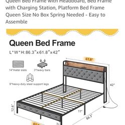 Queen Size Bed With Mattress  