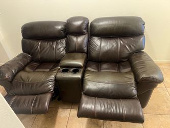 recliners real leather color dark brown