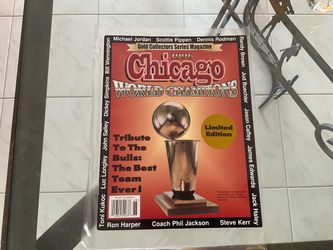 1996 Chicago world, champs, gold, collectors series magazine