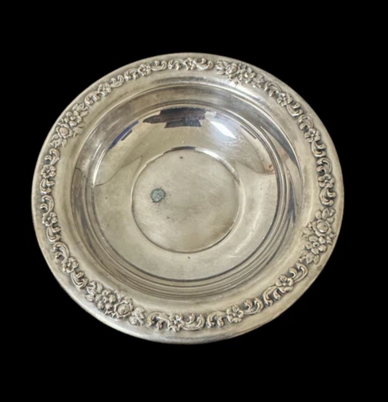 Antique Sheridan Oval  Small Round Silverplate Bowl 6 1/2” Signed And Hallmarked