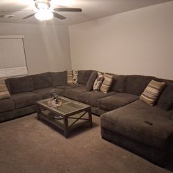 Sectional Couch And Tables