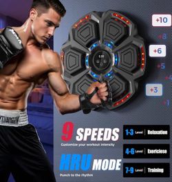 Máquina de boxeo musical para adultos y niños, máquina de entrenamiento inteligente de boxeo, entrenamiento de perforación de objetivos de pared para 