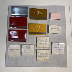 Vintage wedding matchbooks 1968 to 2013