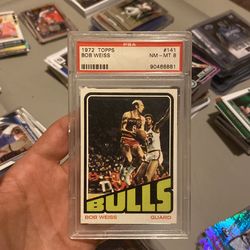 1972 Topps Basketball Bob Weiss #141 PSA 8 NM-MT