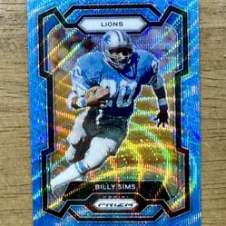 2023 Panini Prizm BILLY SIMS #95 Blue Wave Prizm SP /199 Detroit Lions