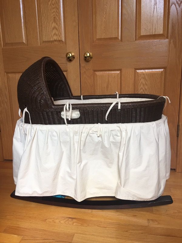 Land of Nod Wicker Bassinet
