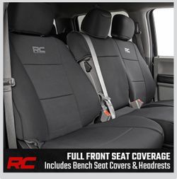Rough Country Front Bench Seat Covers with Headrests