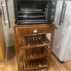 Oster French Door Air Fryer/ Toaster Oven With Table Cart 