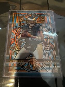 Jalen Hurts Eagles NFL Football Panini Prizm Mosaic oversized card