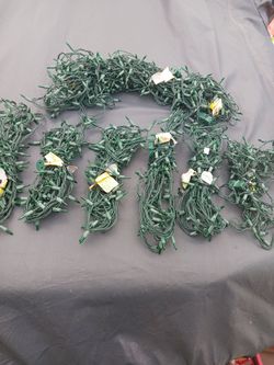 9 sets of green string lights for holiday