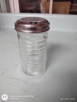 Café Sugar Pourer Glass Clear Silver Top Restaurant Arrow Home Products 12 Oz