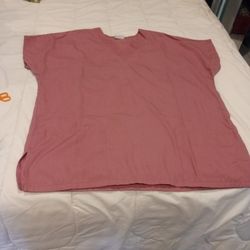 Camisa De Uniforme Large Rosada