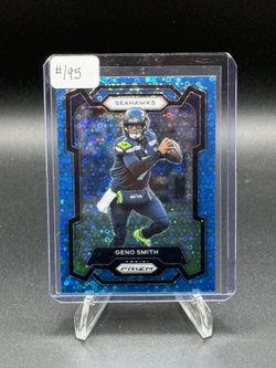 2023 Panini Prizm Blue No Huddle Disco Prizm #258 Geno Smith #/95
