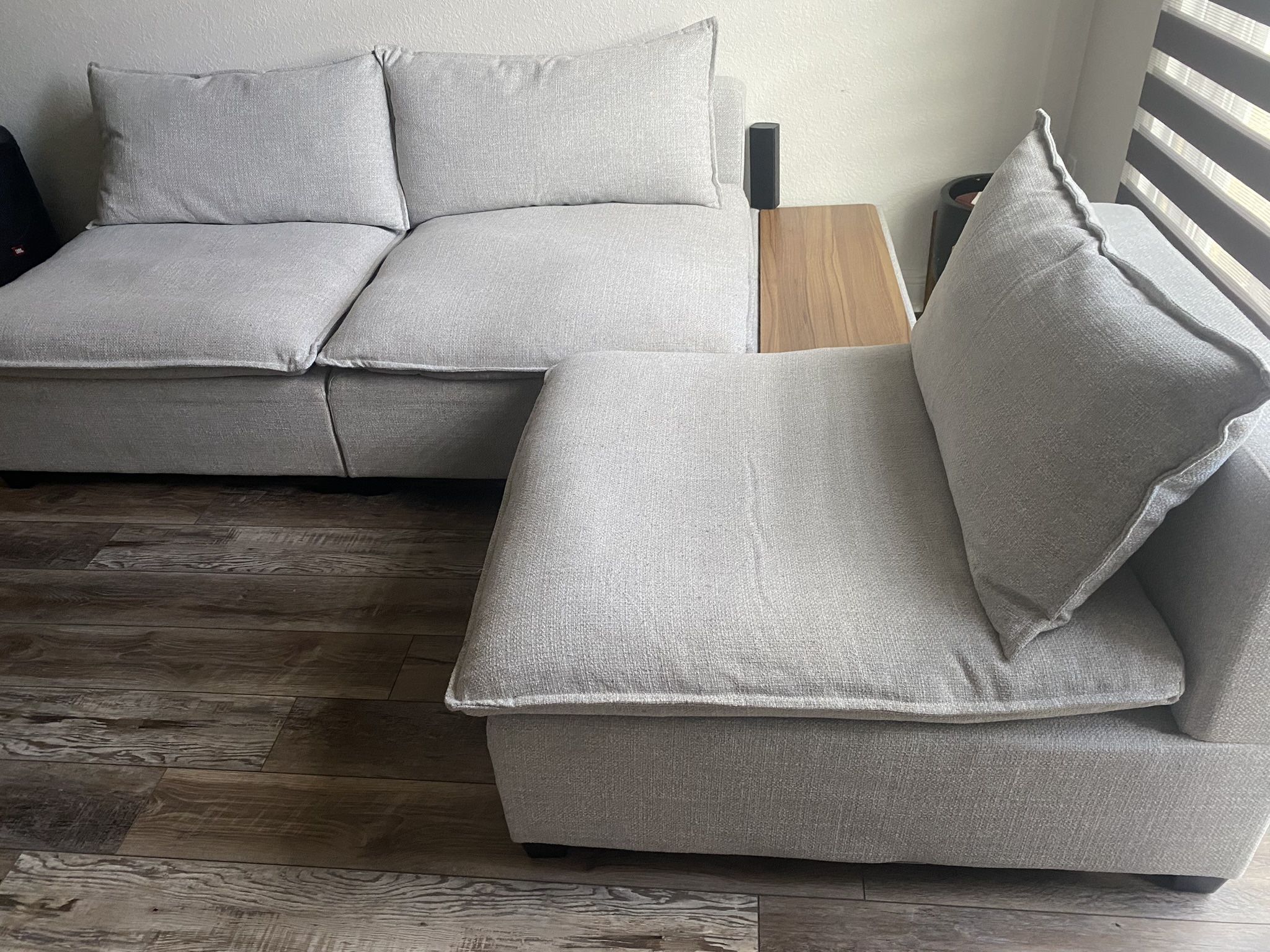 Beautiful Large Light Gray Sofa, Couch Or Sectional